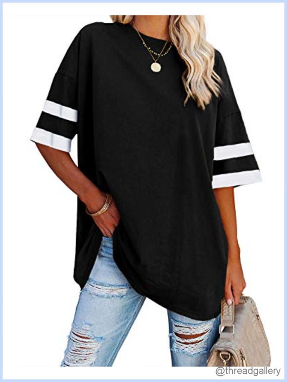Womens Oversized Cotton Tunic Tee Half Sleeve Crew Neck Loose Fit T-Shirt